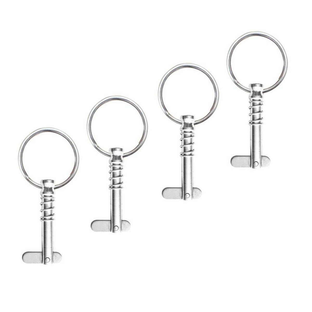 4Pc Spring Quick Release Pin 1/4" Stainless Steel Marine Boat Bimini Top Fitting