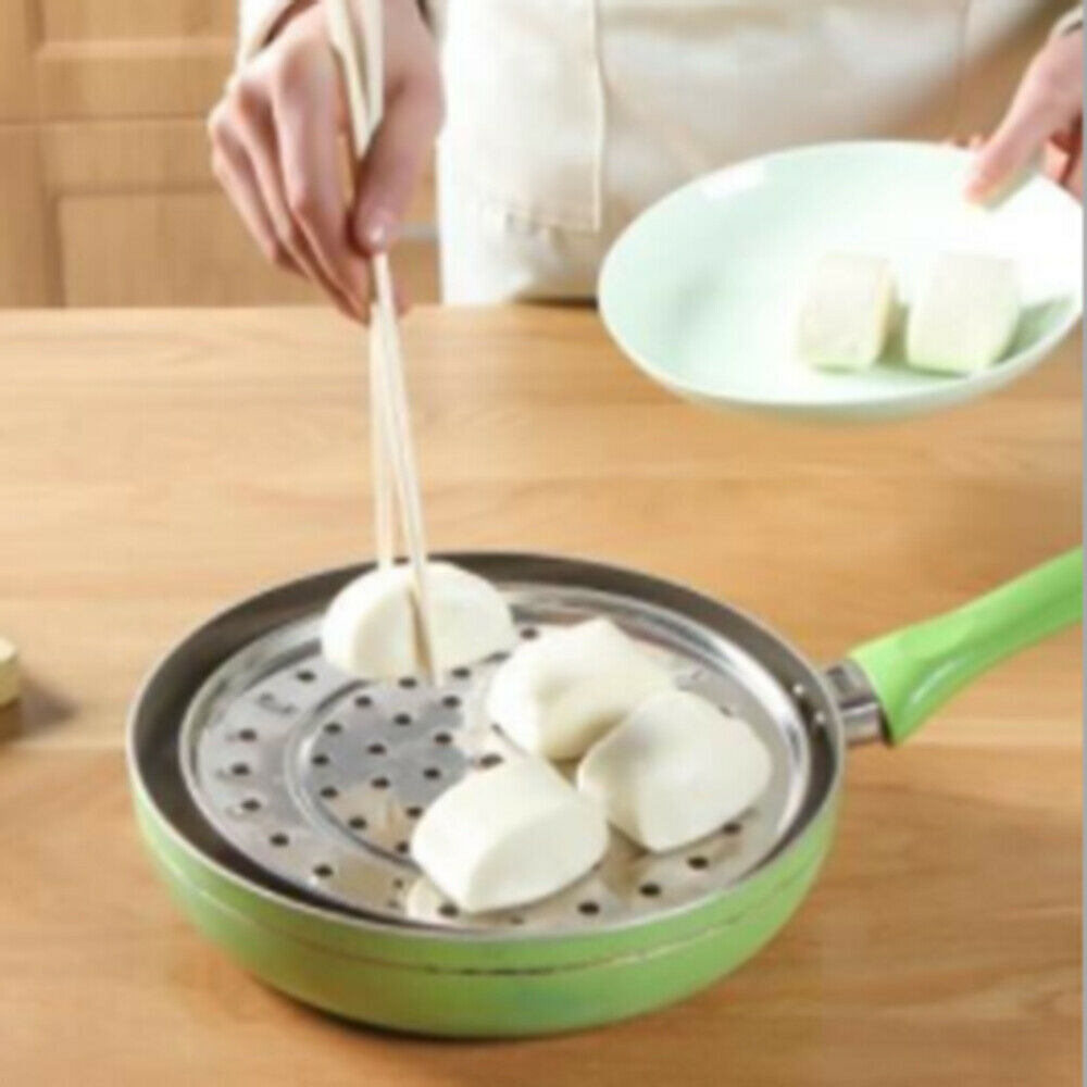 3pcs Stainless Food Steamer Steaming Rack Kitchen Steamer Tray Stand Basket