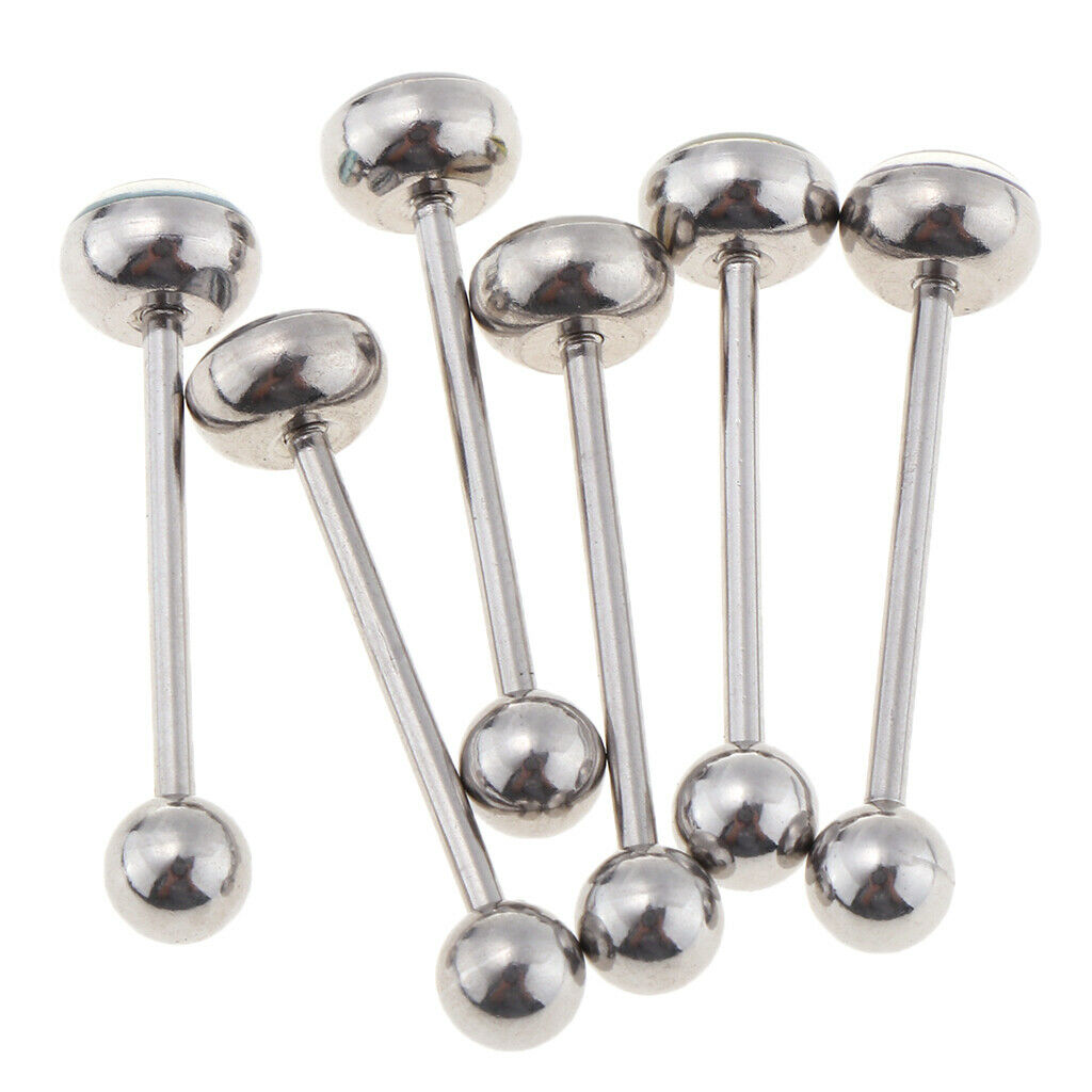 6 pieces Evil Eye Stainless Steel Navel Piercing Lip Tongue Navel Piercing 14g