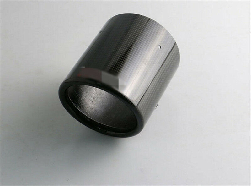 1 X 89mm Glossy 100% Carbon Fiber  Outlet 89mm Exhaust muffler tip Cover