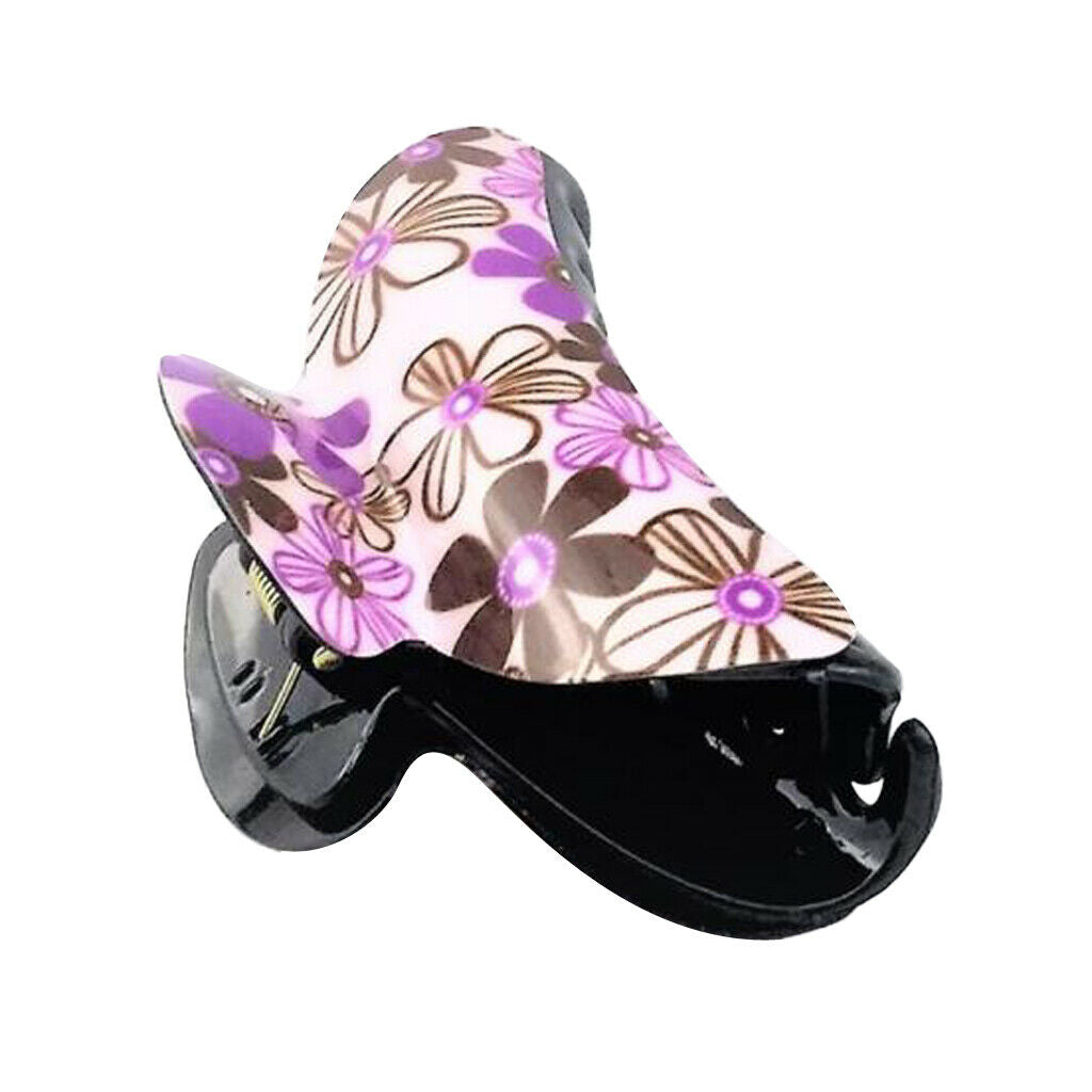 Women's Flower Large Hair Claw Grip Clips Pin Hair