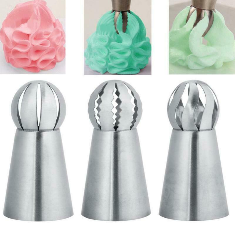 Hot Spherical Ball Stainless Steel Flower Cake Nozzles Icing Piping Decor.l8