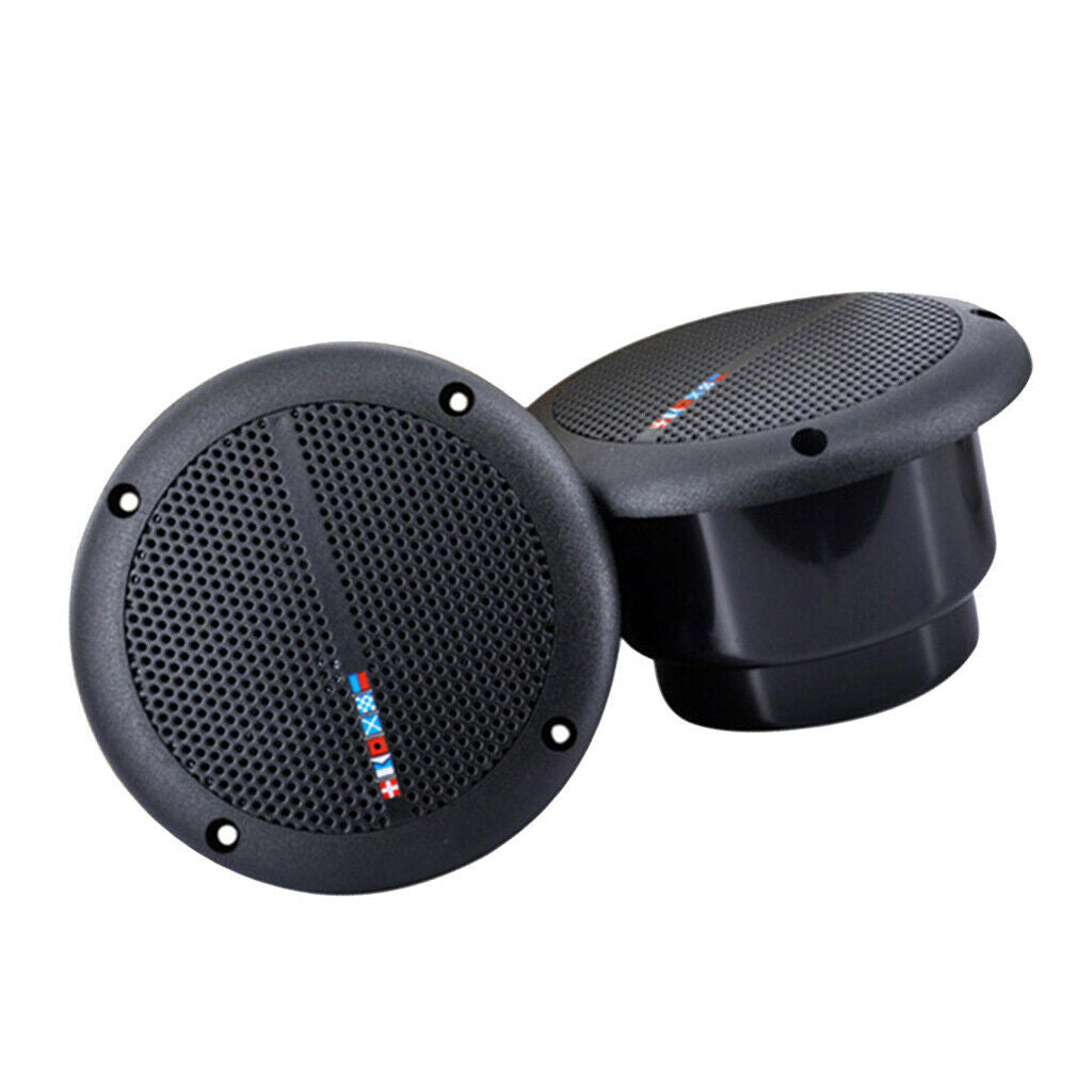 1 Pair Water Resistant Bathroom Livingroom In-Wall Stereo Loudspeakers Black