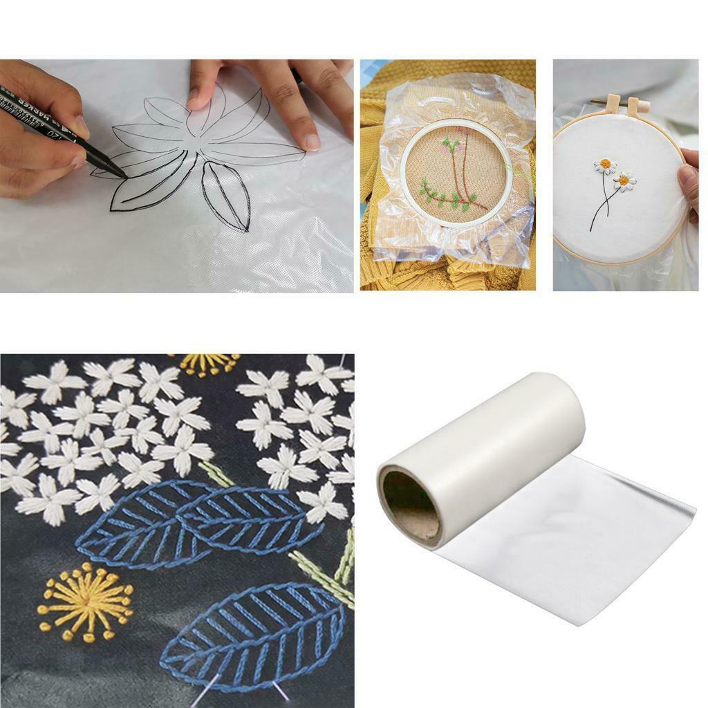 1yd Water Soluble Stabilizer Clear Film Topping DIY Cross Stitch Supplies