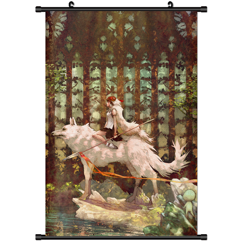 Anime Mononoke Hime Princess wall Poster Scroll 3294