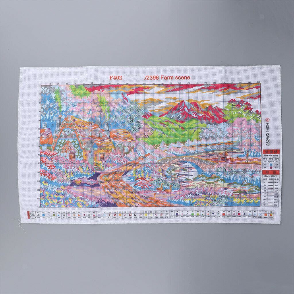 Cross Stitch Stamped Kits Pre-Printed Cross-Stitching Starter Pattern for