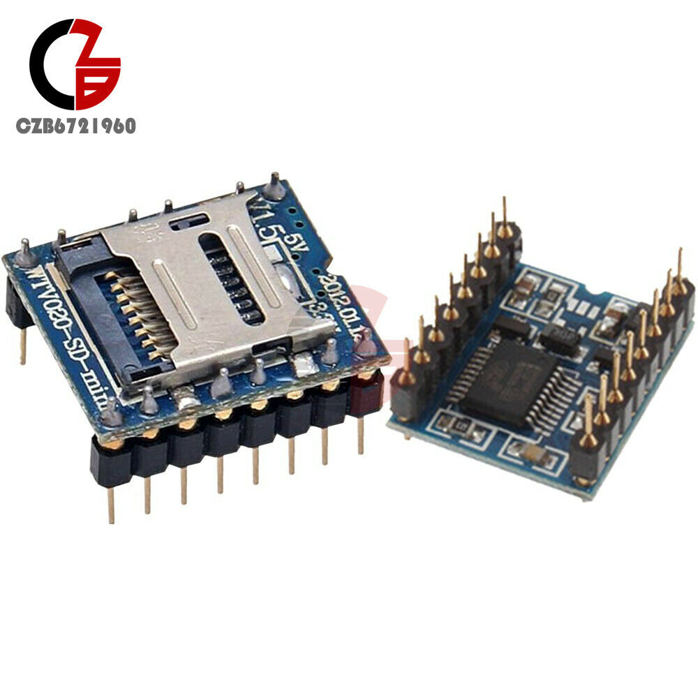 5PCS WTV020-SD-16P Audio Module WTV020 TF SD Card U-disk MP3 Player For Arduino