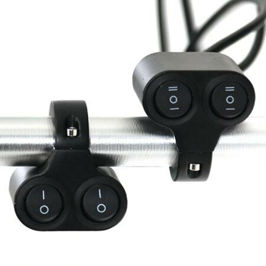 Aluminum Alloy 22mm Motorcycle Handlebar Headlight Dual Switch On/Off/On