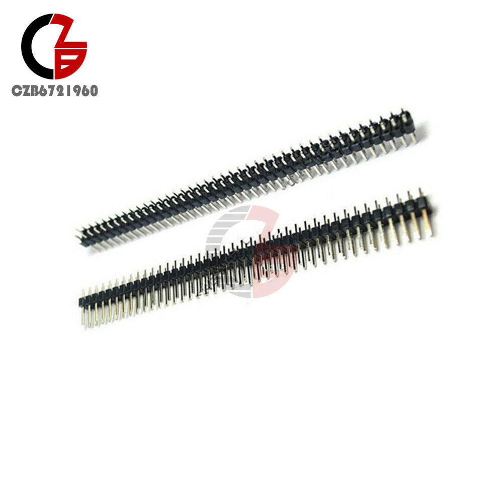 50PCS 2.54mm 2 x 40 Pin Male Double Row Pin Header Strip