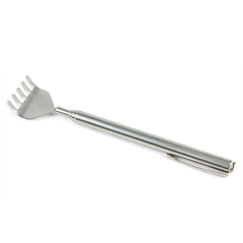 1x Metal Stainless Steel Back Scratcher Telescopic Extendable Claw Extender Tool