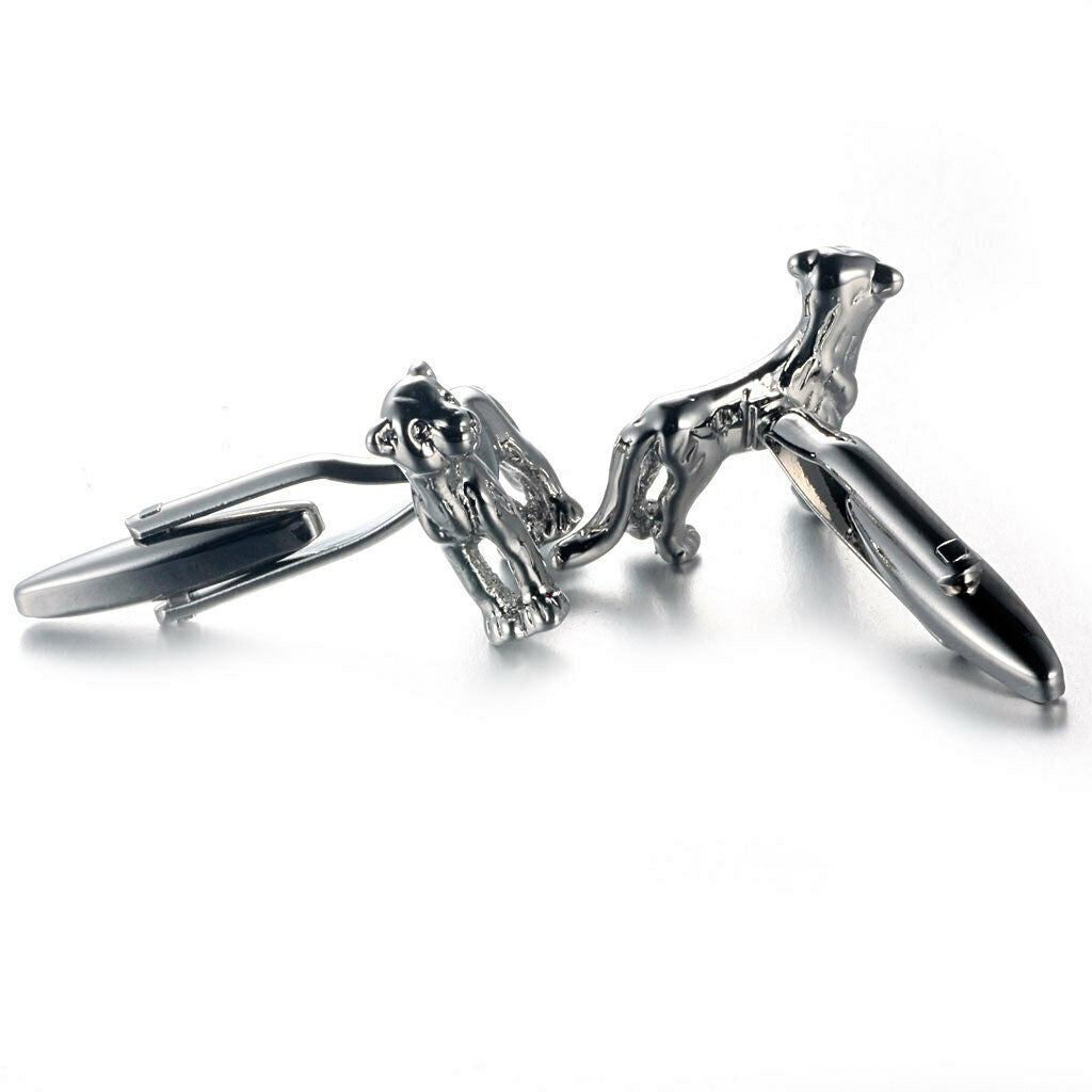 Leopard Style Copper Suit Cufflinks Unique Sign Business Gift for Men