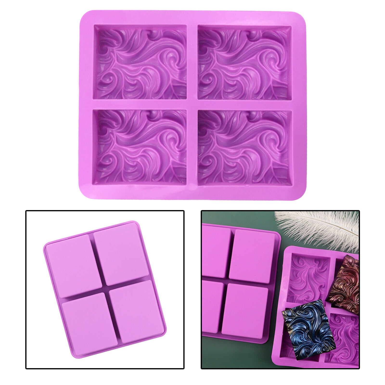 Silicone Soap Mold for Soap Making, Wave Soap Mould Soap Making Supplies