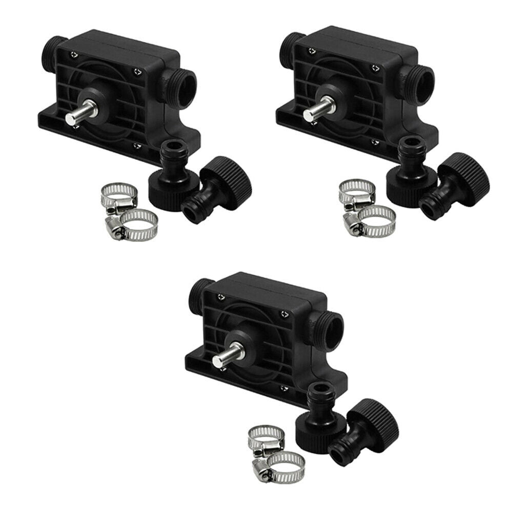 3 Set 8mm Round Shank Plastic Water Drill Pump Micro Self-priming Pump Garden