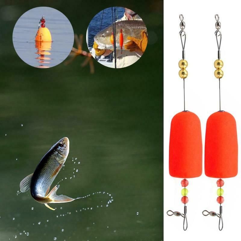 2 Pcs Fishing Bobber Slip Float Bobbers Fishing Float Foam Oval Stick Fish Float