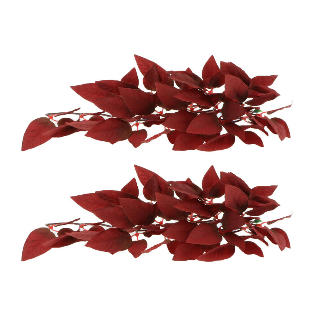 2 Pieces Artificial Crane Plants Aquarium Tank Planting Reptile Hideaway