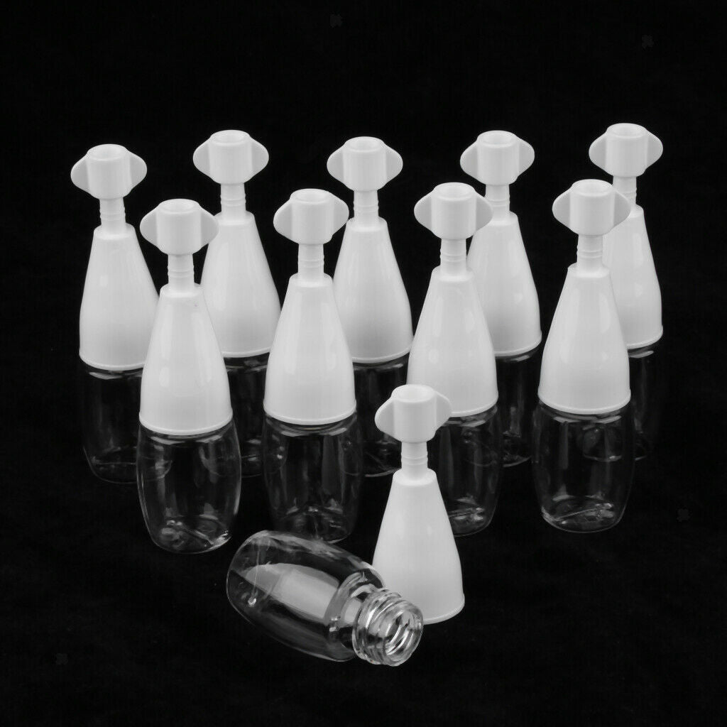 10x Refillable Essential Oil Dropper Bottles Clear Trial Jar Cannings 10ml