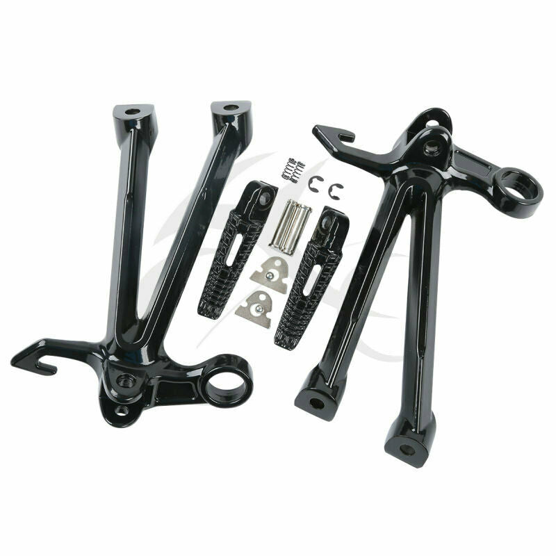 Rear Footrest Foot Pegs Bracket Set Fit For SUZUKI GSXR1000 2007-2008 Black