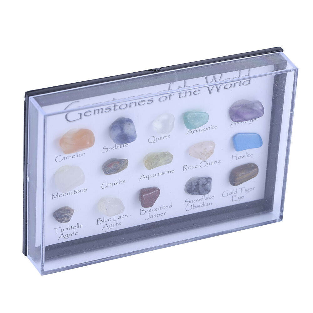 15Pc Natural Healing Crystal Gemstones Reiki Chakra Collection Stone Specimen â¤