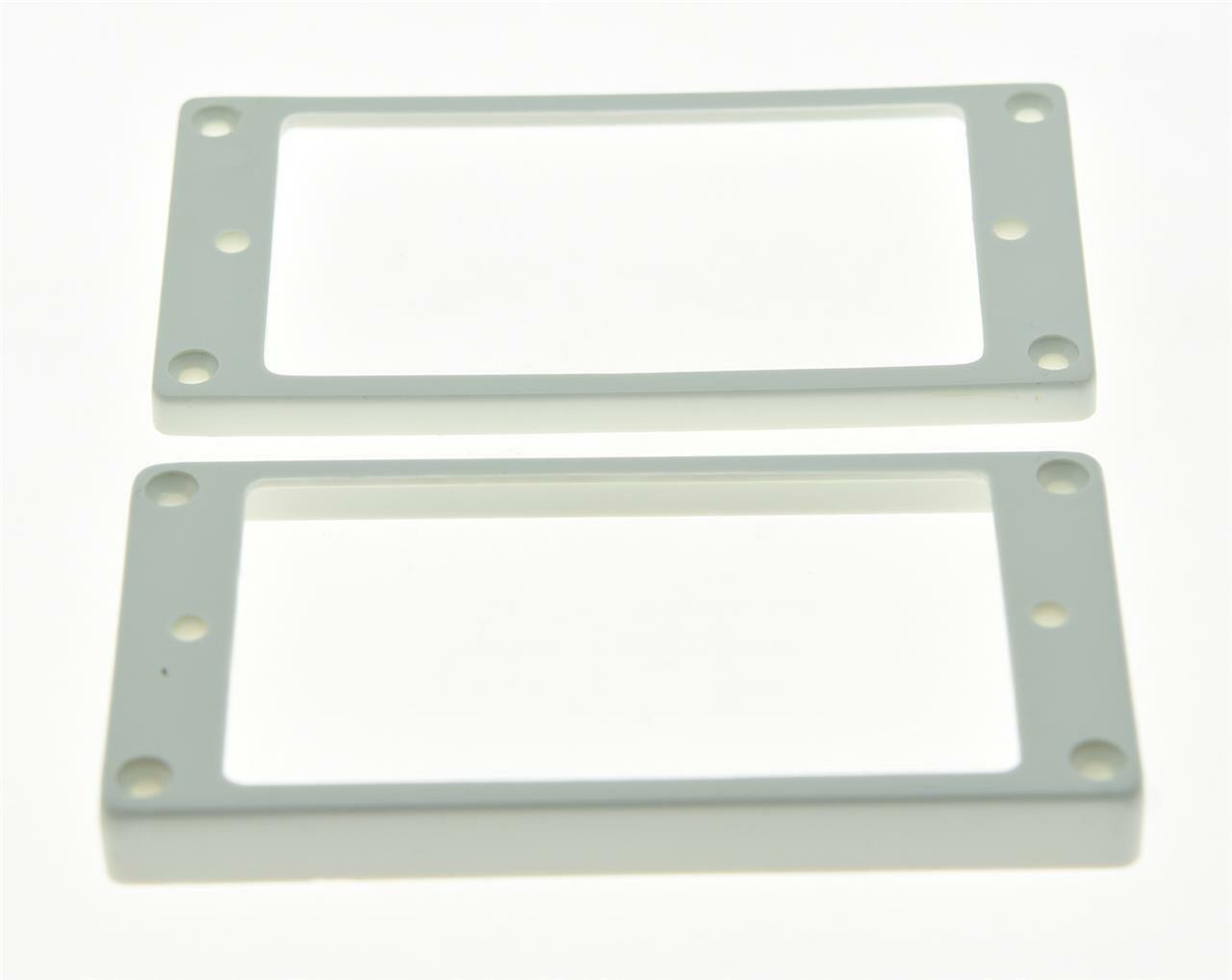 2x White Humbucker Pickup Ring Flat Base Bottom Frame fits Epiphone LP Guitar