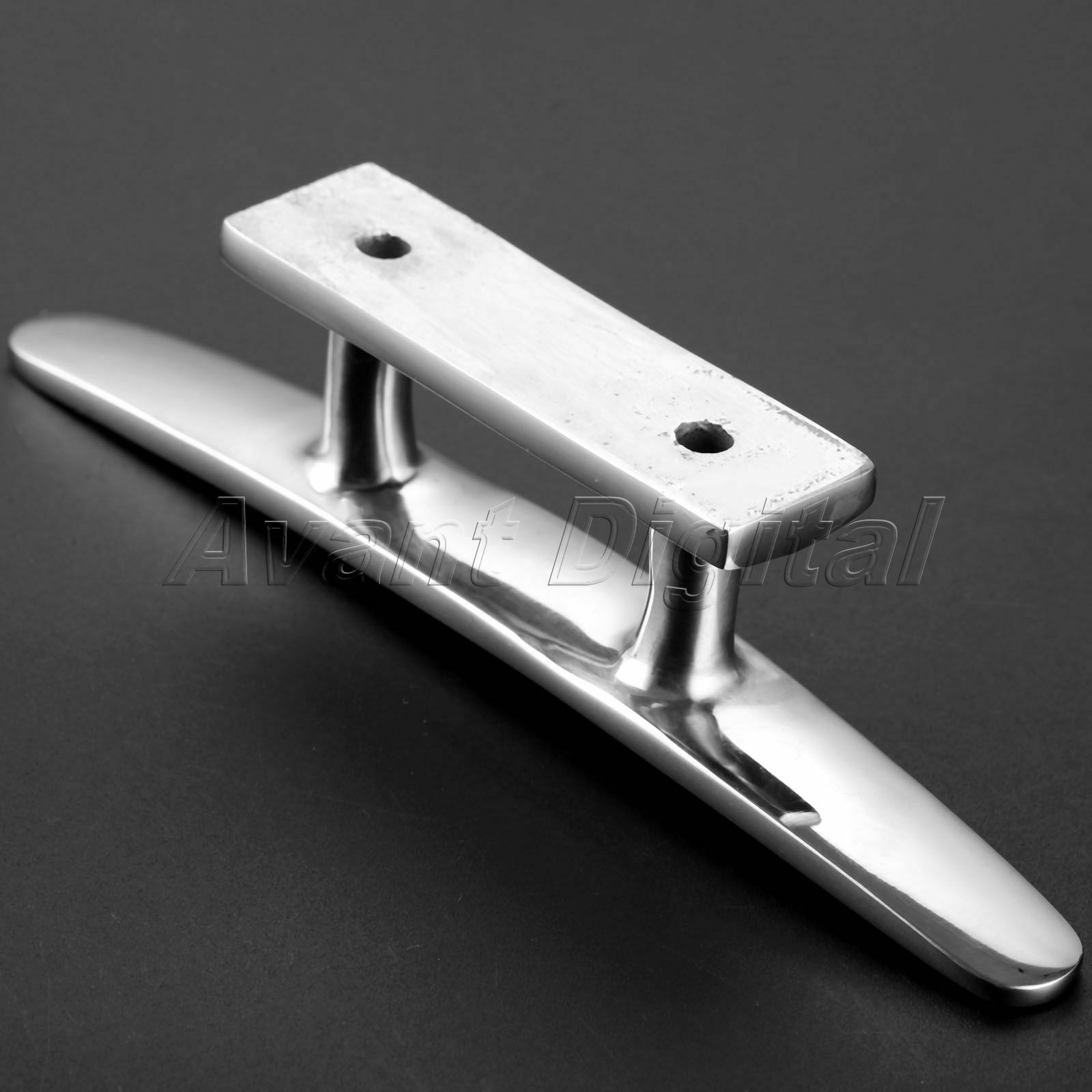 1x Boat Cleat 6" Flat Top Low Silhouette 316 Stainless Steel Marine Hardware