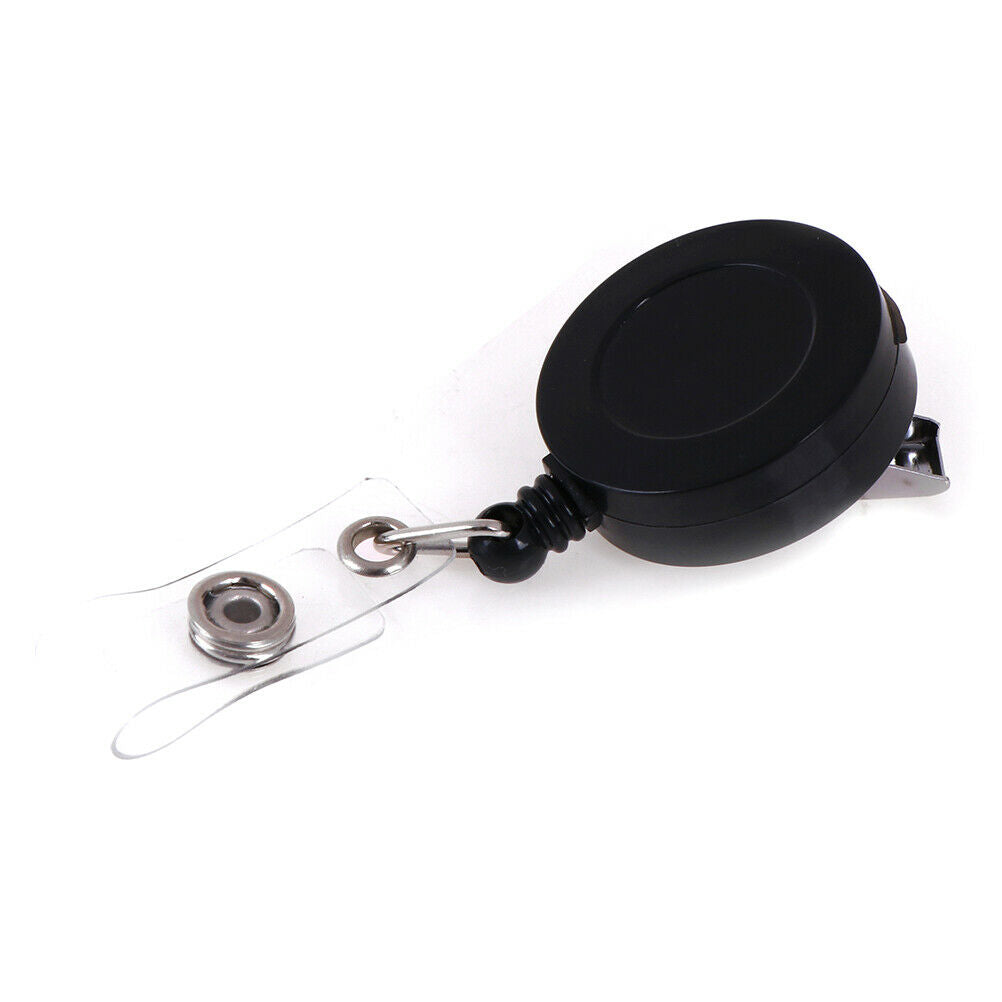 Retractable Pull Chain Reel ID Card Badge Keychain Holder Recoil Belt Clip.l8