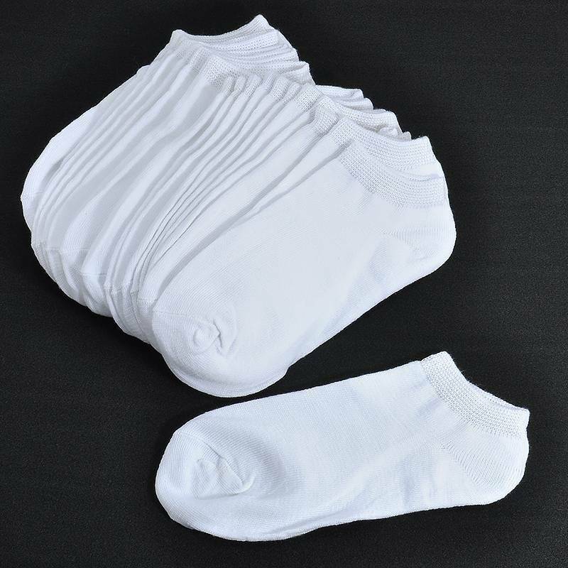 Unisex 10-PAIRS 100% Cotton Boat Socks Low Cut Invisible Nonslip Ankle Socks Set