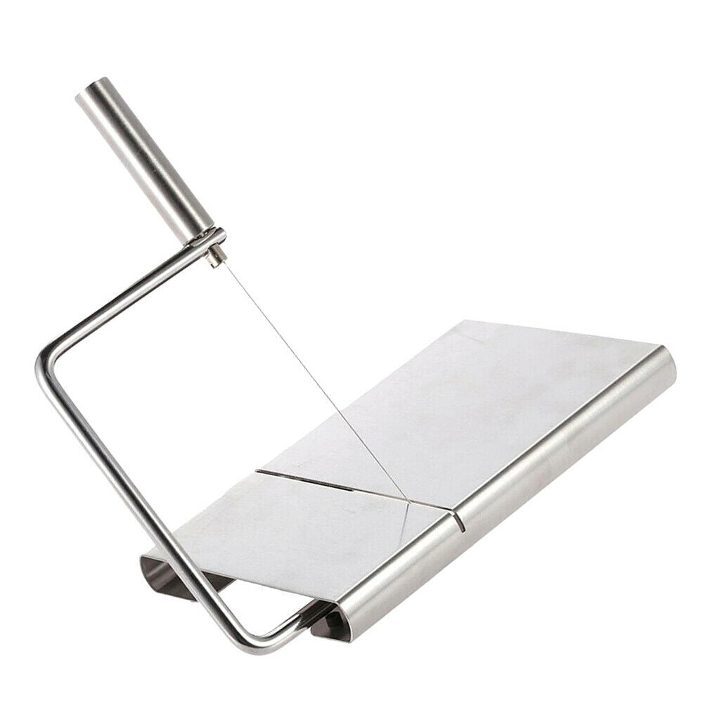 Cheese Wire Slicer Stainless Steel Metal Board with Cutting Handle 21x12x1cm