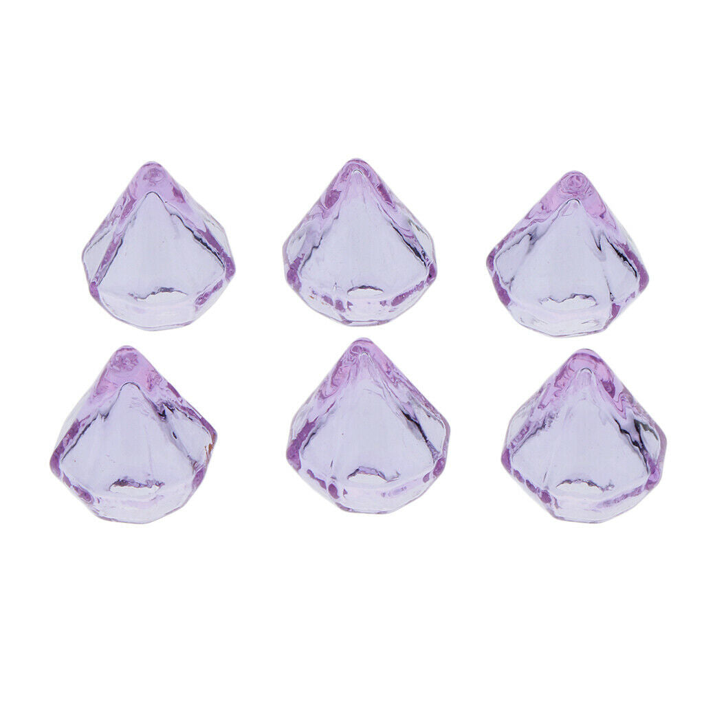 6 Pcs Clear Glass Bottle Charm Pendant DIY Craft Jewelry Making Purple