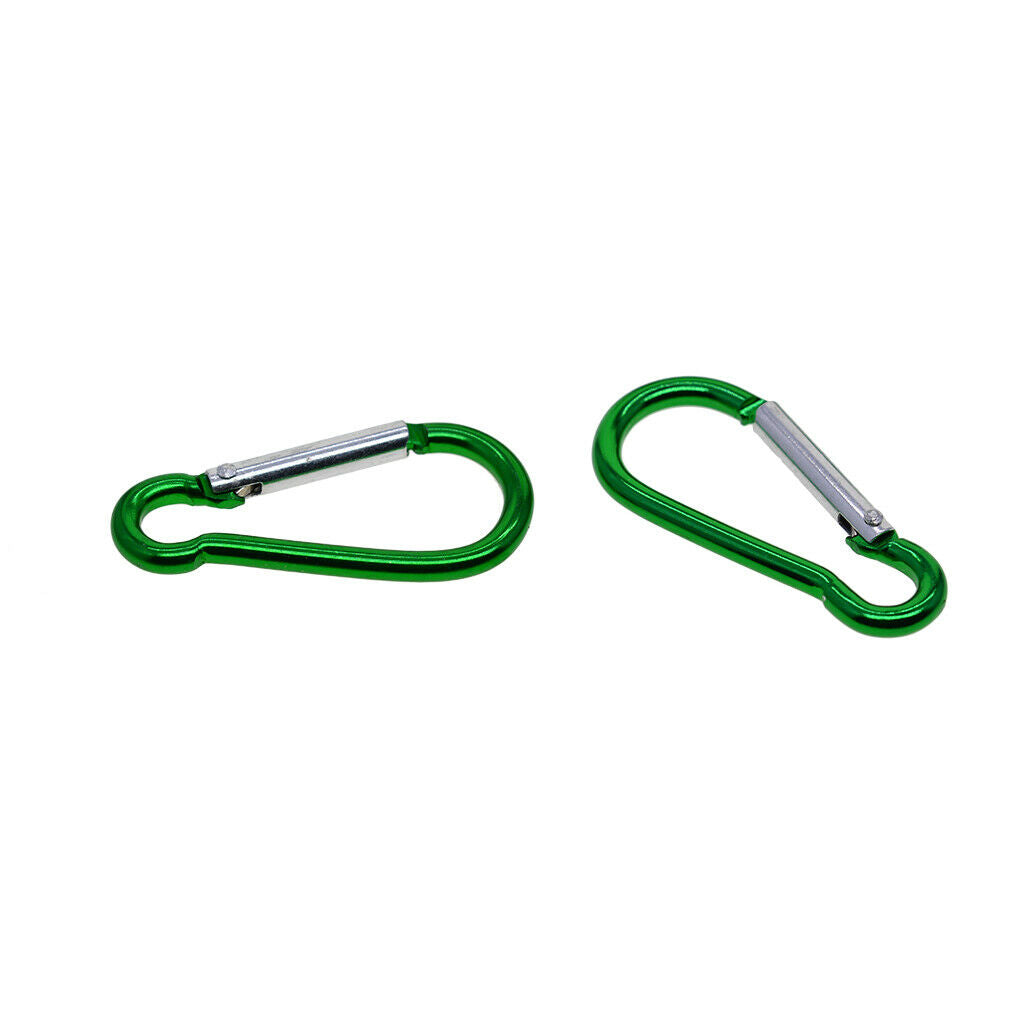 Prettyia 20x Aluminum Carabiner D- Key Chain Clip Hook Outdoor Buckle