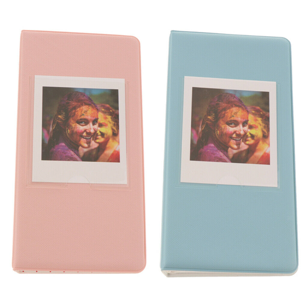 2x Album For 64 Photos For Fuji Sq20 / Sq10 / Sq6, Blue + Pink