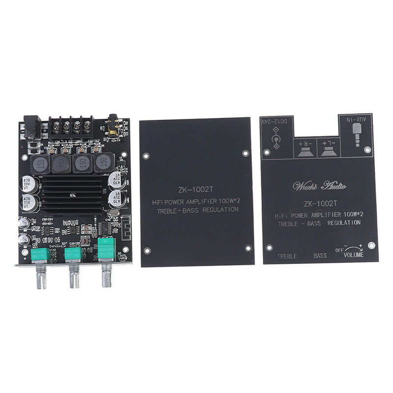 ZK-1002T 100W*2 Bluetooth 5.0 Amplifier Board 2-Ch Stereo Amplifier Treble BBDA