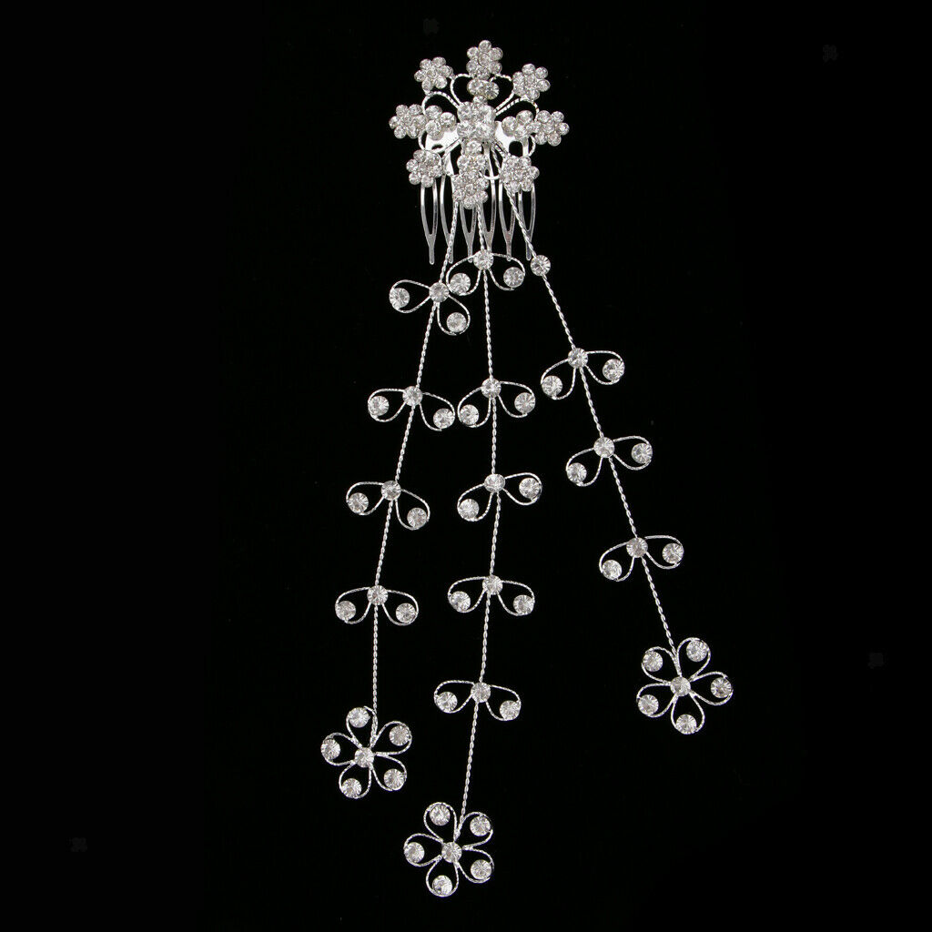 Shiny Crystal Hair Vine Style Hair Comb Wedding Bridal Party Prom Headpiece