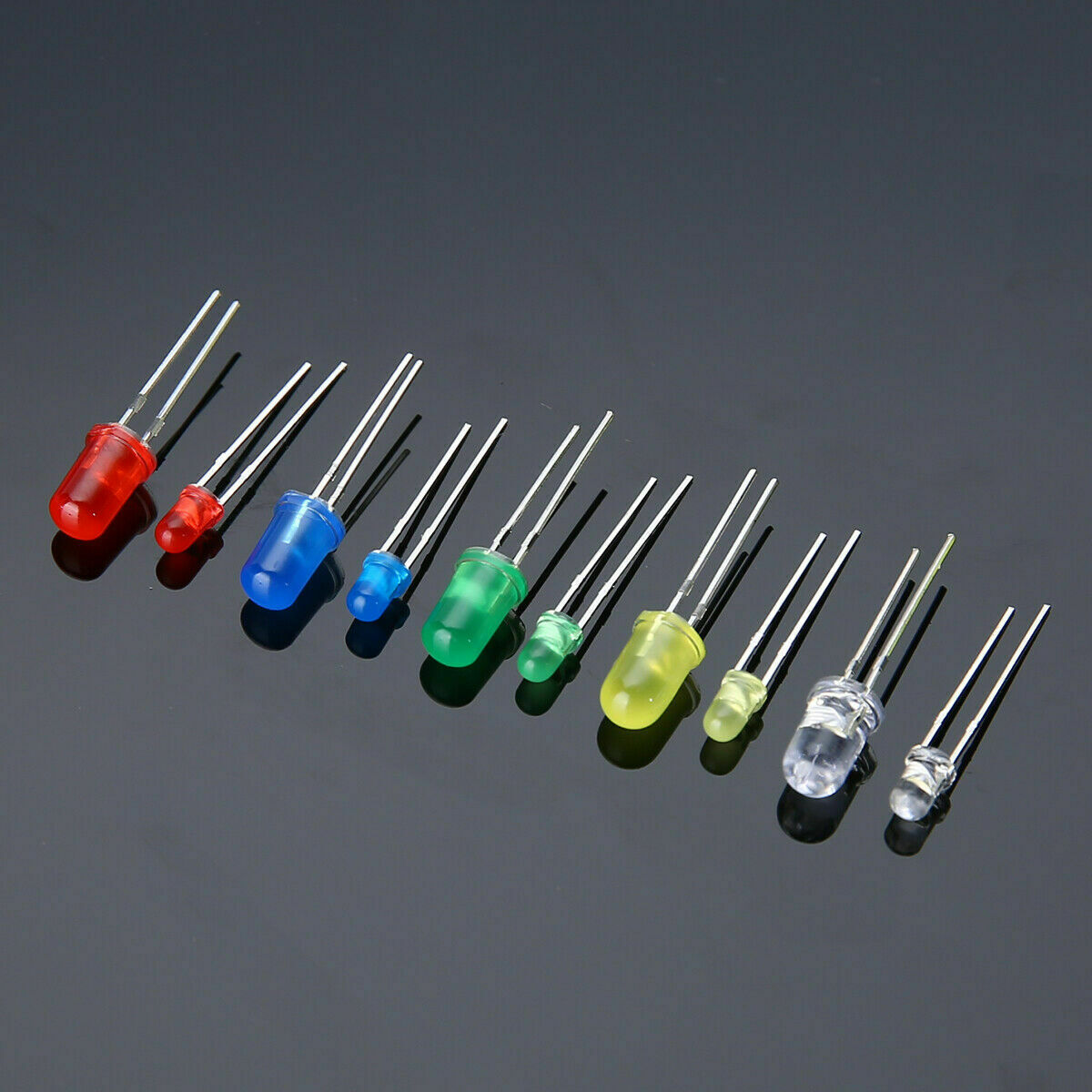 300pcs 3mm 5mm LED Light White Yellow Red Green Blue Emitting Assorted Diodes