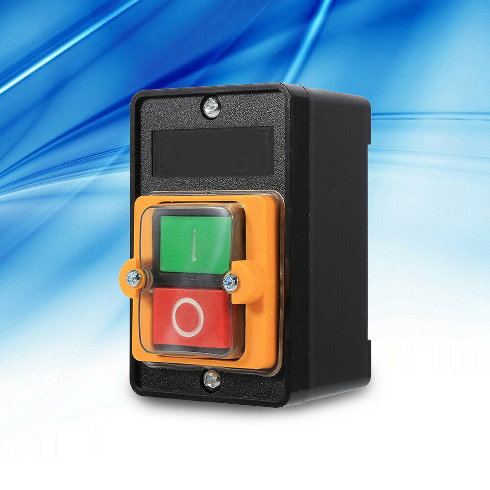 Motor Drill Switch Push Button for 10A 380V ON/OFF Water Proof Machine Black NEW