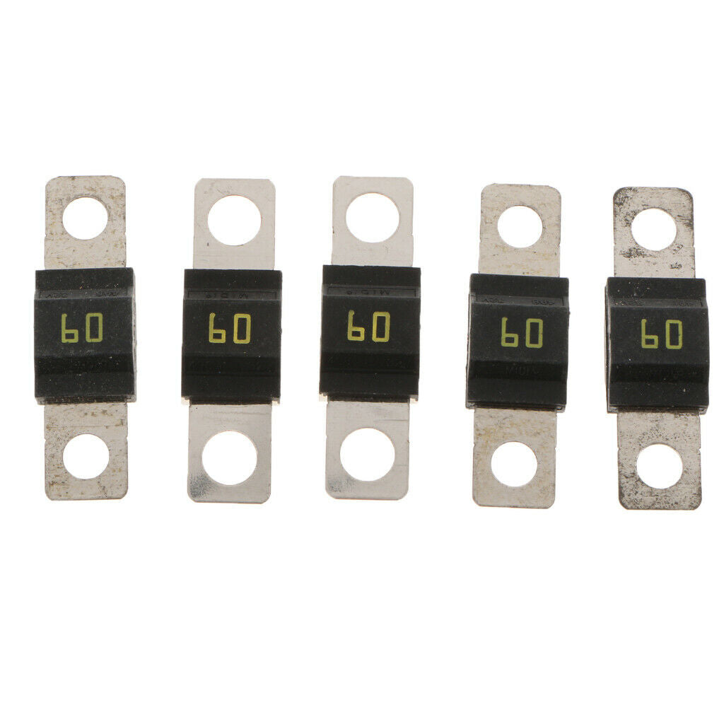 Flat Metal Fuse Slow Bolt Fuses Car Audio Power High Current Fuses 32V 60A