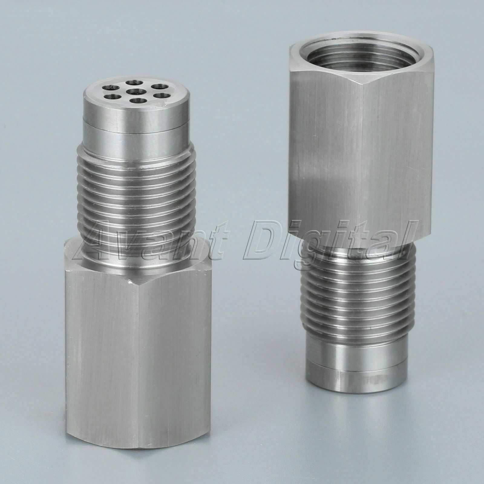 2x Oxygen Sensor Exhaust Mini Catalytic Converter M18x1.5mm 304 Stainless Steel
