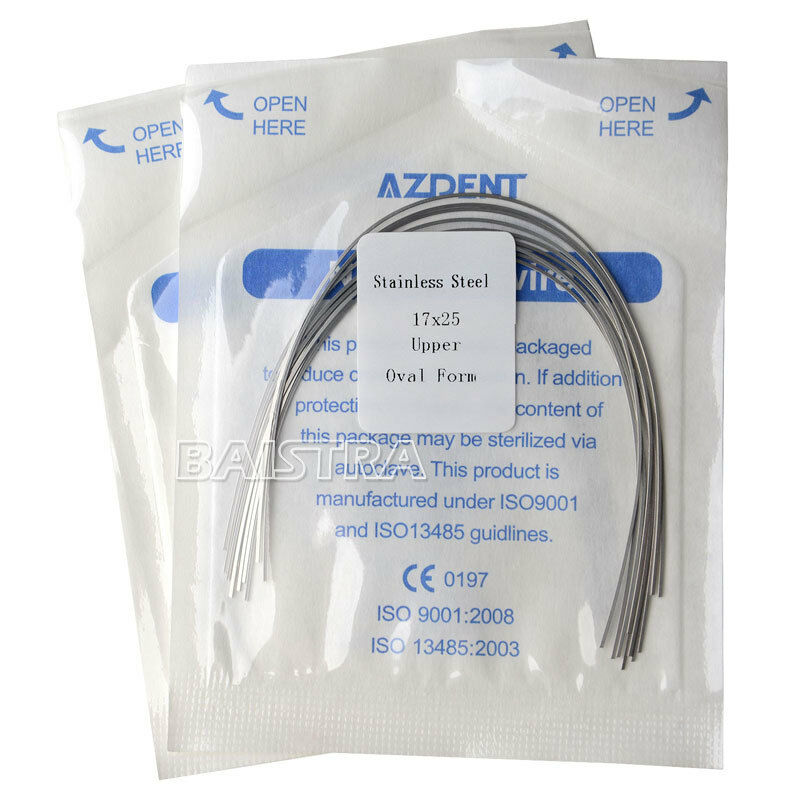 100X Dental Orthodontic Stainless Steel Arch Wires Rectangular 17X25 Upper