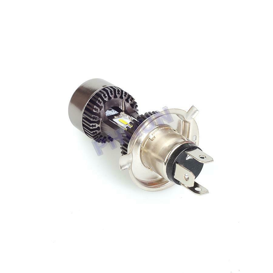 6000K White Light H4 LED Bulb 30W Hi/Lo Beam All-in-one For Motorcycle Headlamp