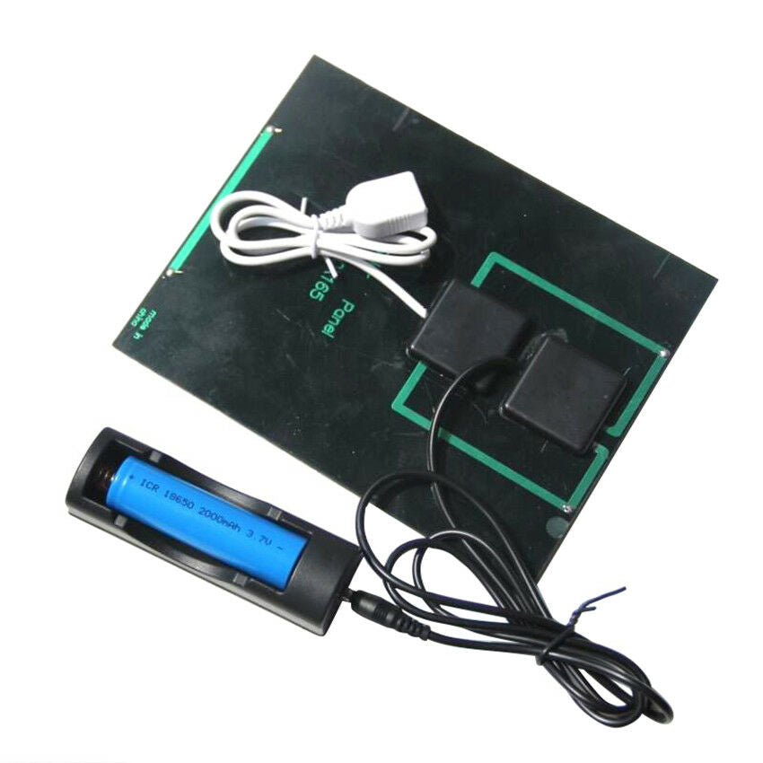 Travel Safety 5V 3.5W Solar Panel Charger Kit For Power Bank 18650 Battery