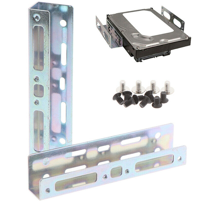 1Set 5.25 Inch to 3.5 + 3.5 Inch to 2.5 Hard Disk Drive Mounting Bracket DocBDA