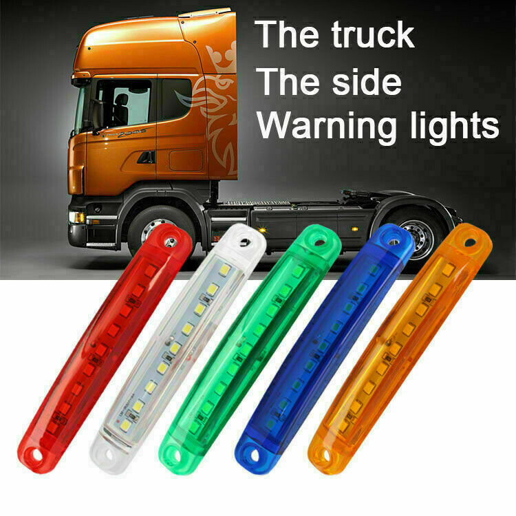 10pcs Amber 9 LED Sealed Side Marker Clearance Light 12V Car Truck Trailer Lorry