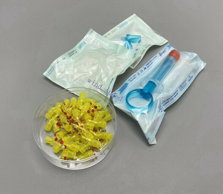 Dental EDTA Irrigation Syringe Irrigator + Endo Irrigation Needle Tips 21mm-30GA