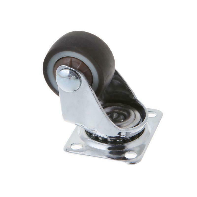 Mini Small Casters TPE rubber Super Mute Wheels For Bookcase Drawer Flower Racks