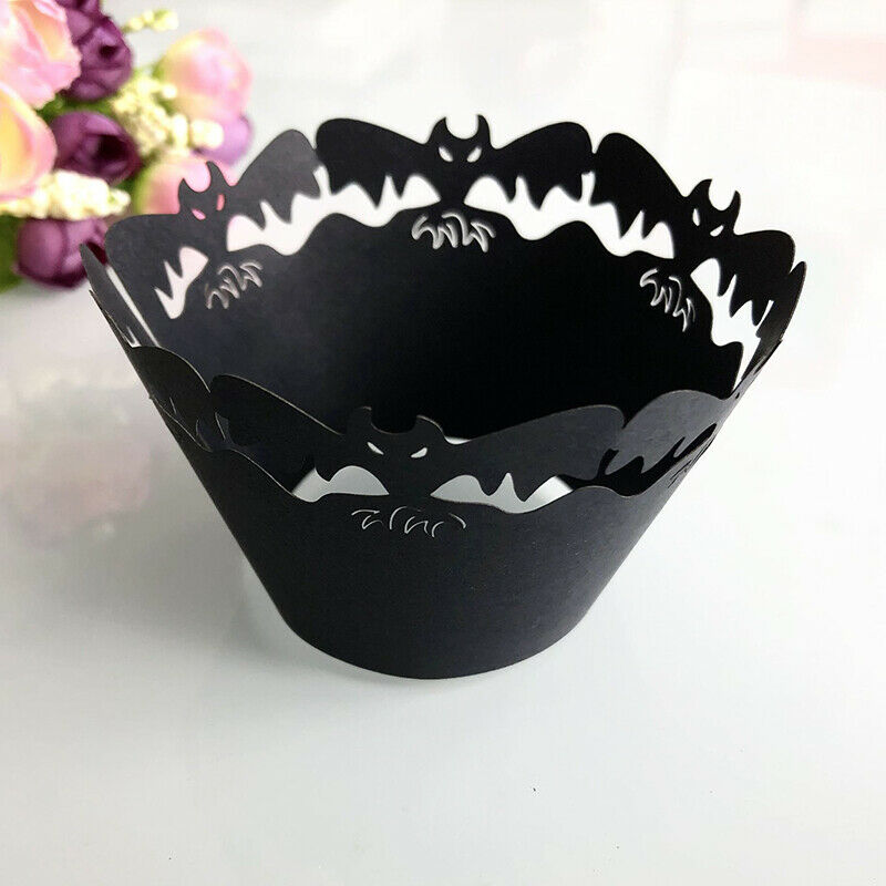 12pcs Halloween Decorations Cupcake Wrappers Case Cake Decorating Hallowe.l8