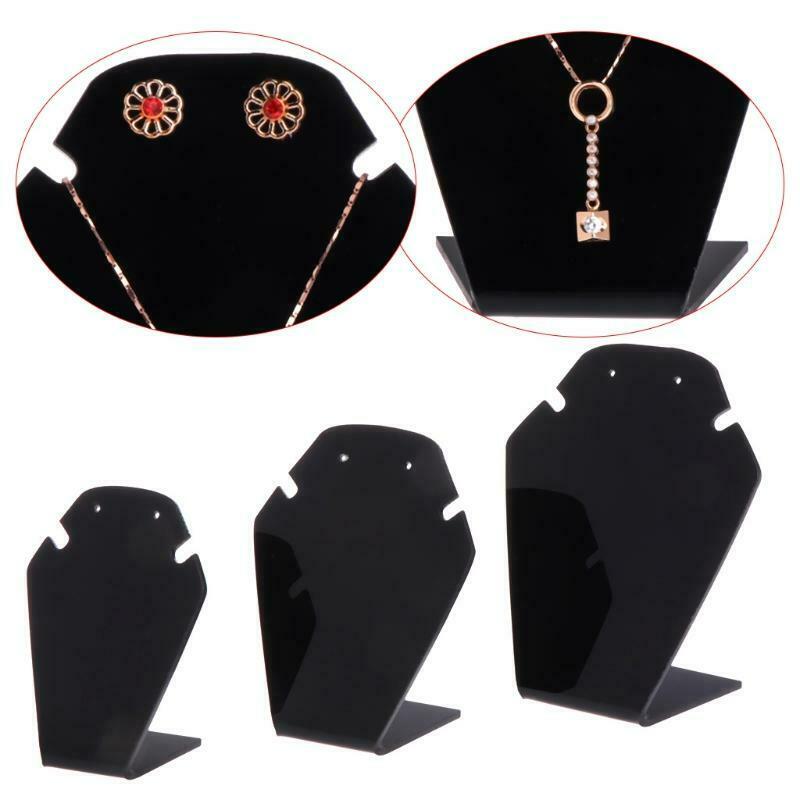 1 Set Jewelry Display Shelf Necklace Pendant Earrings Stud Stand Holder Showcase