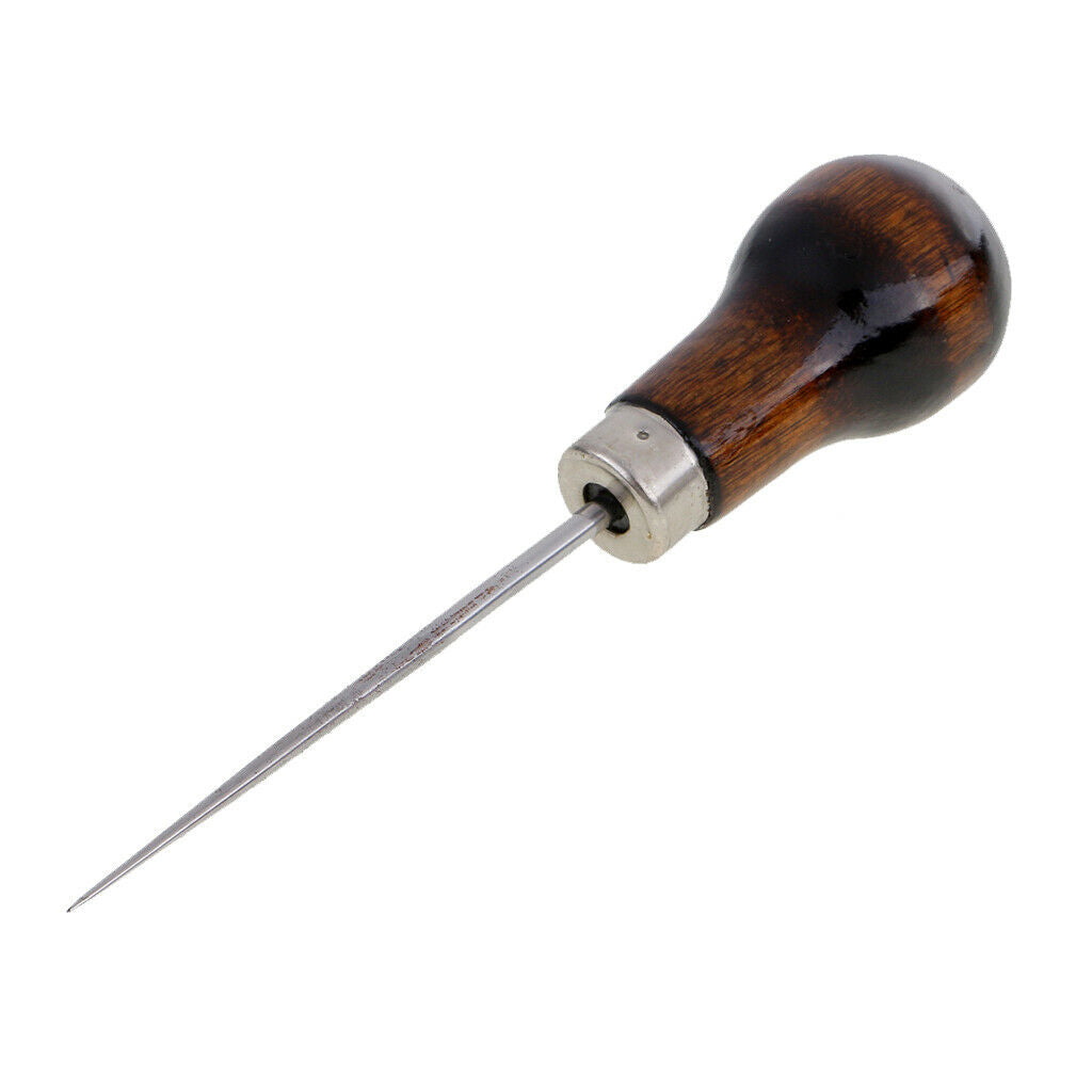 Leathercrafts Tool Wooden Handle Sewing Awl Patchwork Leather Craft Tool