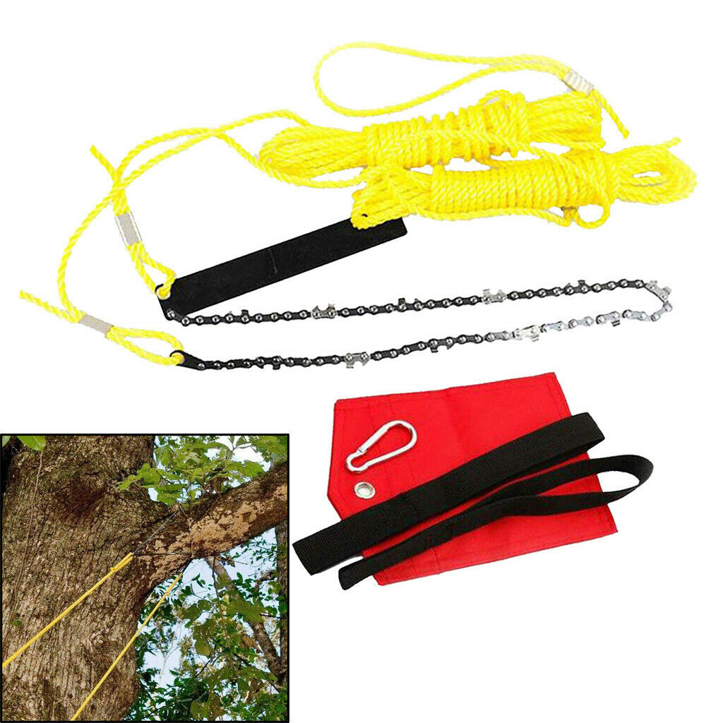 Hand Chain Saw High Limb Tree Branch Portable Cutting Tool 24 Inch Folding