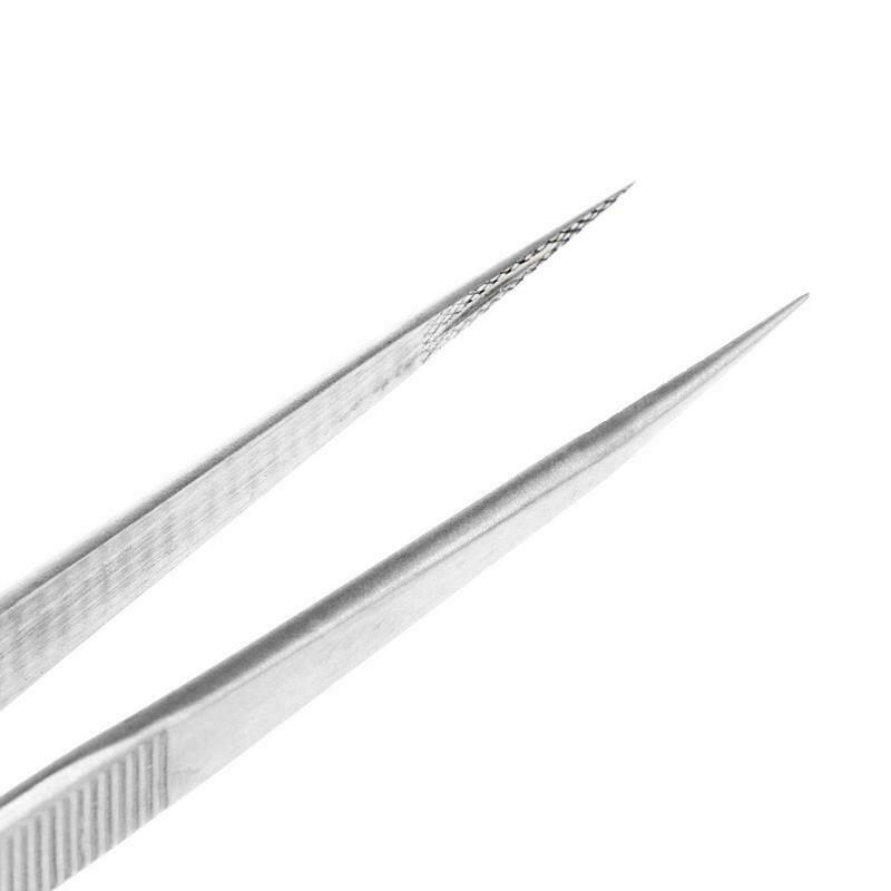 Jewelry Tweezers Concave Groove Diamond Stainless Steel Adjustable Craft Tools