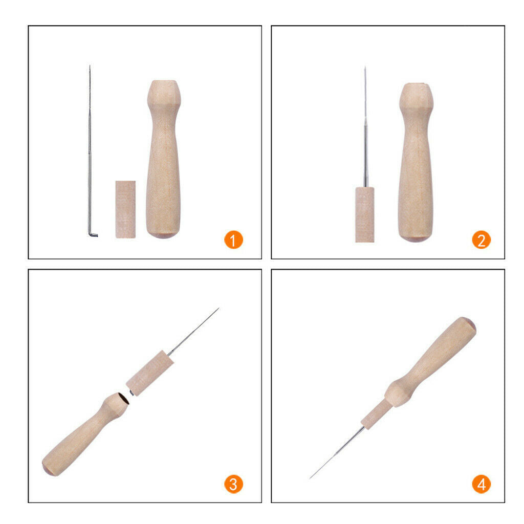 Wool Felt DIY Tools Kit,Needle Felting, Felt Starter Kit with Pad, Wool Felt