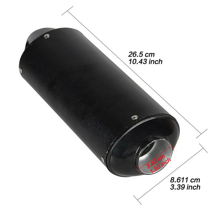 Black Muffler Exhaust Pipe For 125 150 160cc Dirt Pit bike ATV Motorcycle